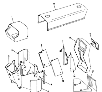 Hood And Radiator Supports Diagram and Parts List for CUB185  Cub Cadet Lawn Tractor